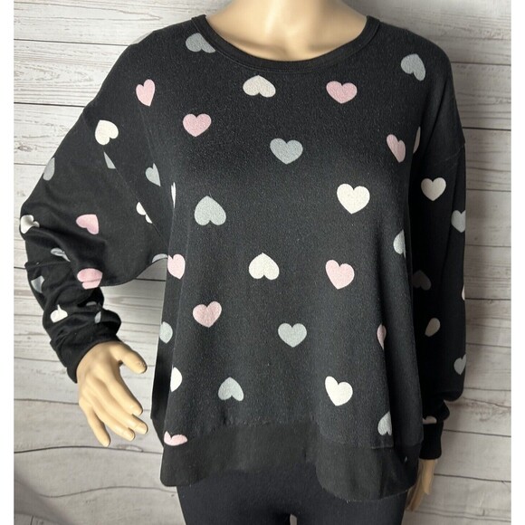 Rachel Roy Sweater Heart Pattern Soft Knit - Picture 1 of 12